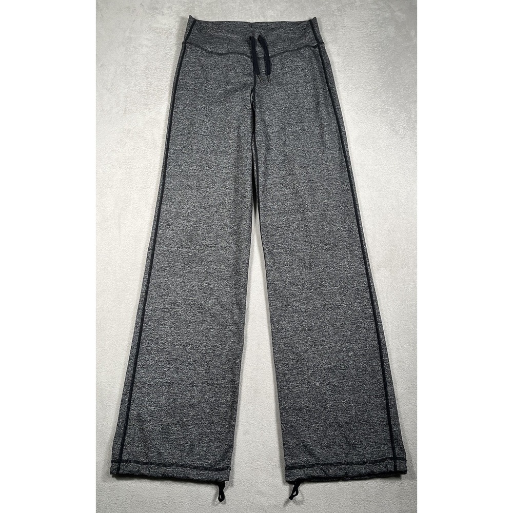 Lululemon Still Wide Leg Pants Women's 4 Heather Gray Cinch Hem Zipper Pocket